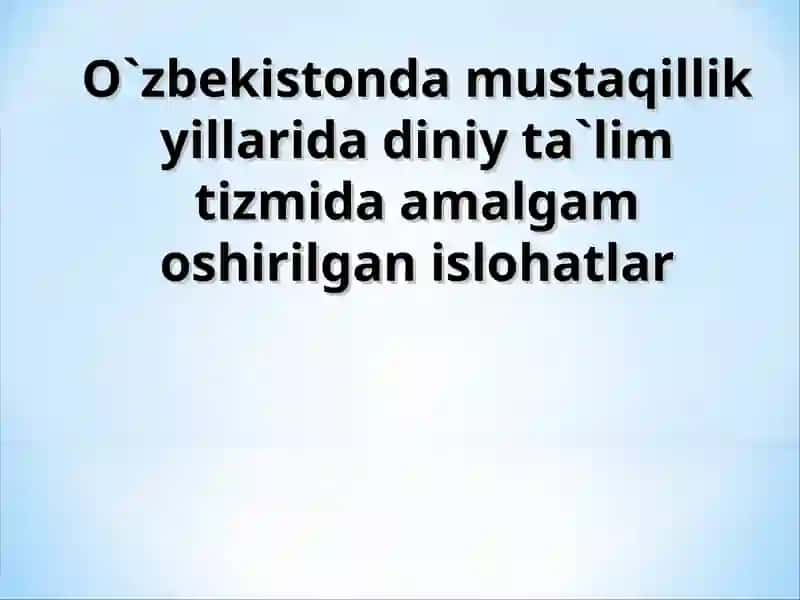 Diniy ta'lim tizimi