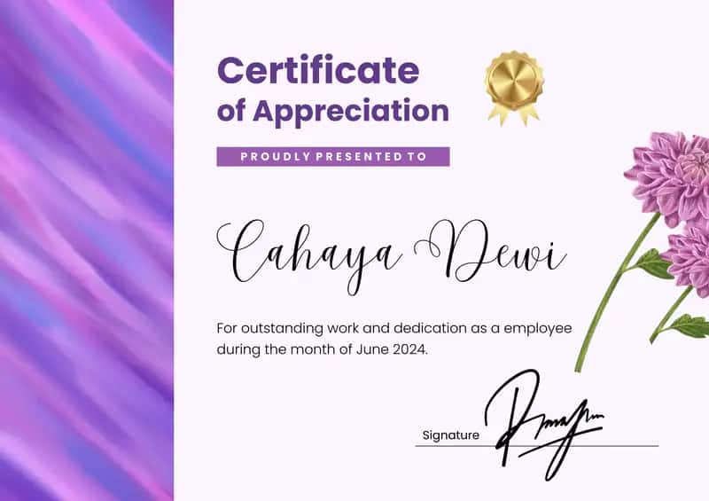 Certificate of Appreciation 1