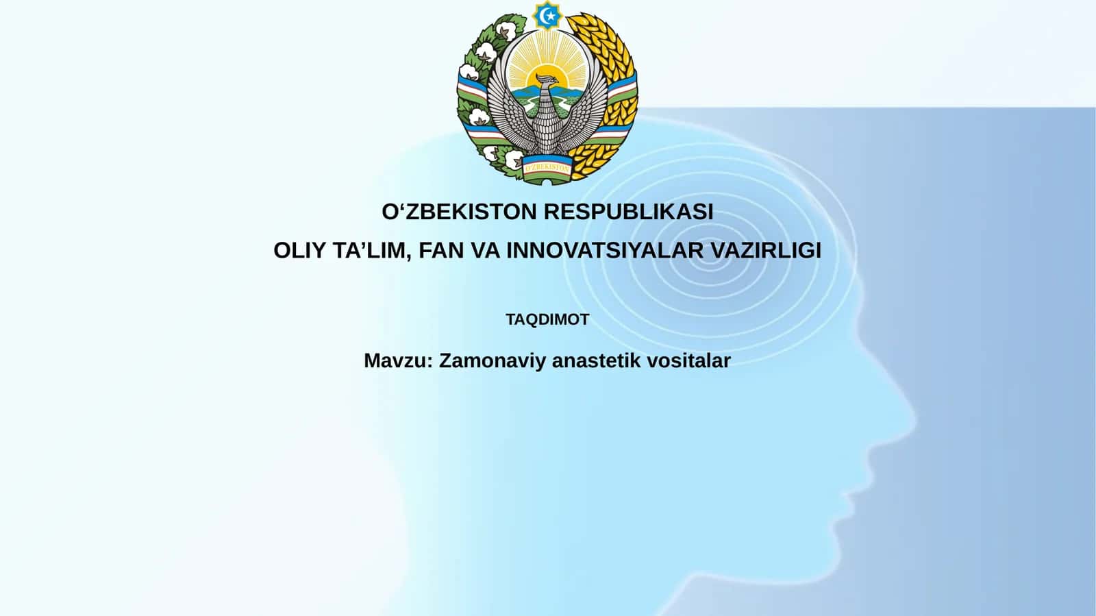 Zamonaviy anestetik vositalar 1