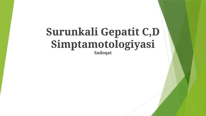 Surunkali Gepatit C,D Simptamotologiyasi 1