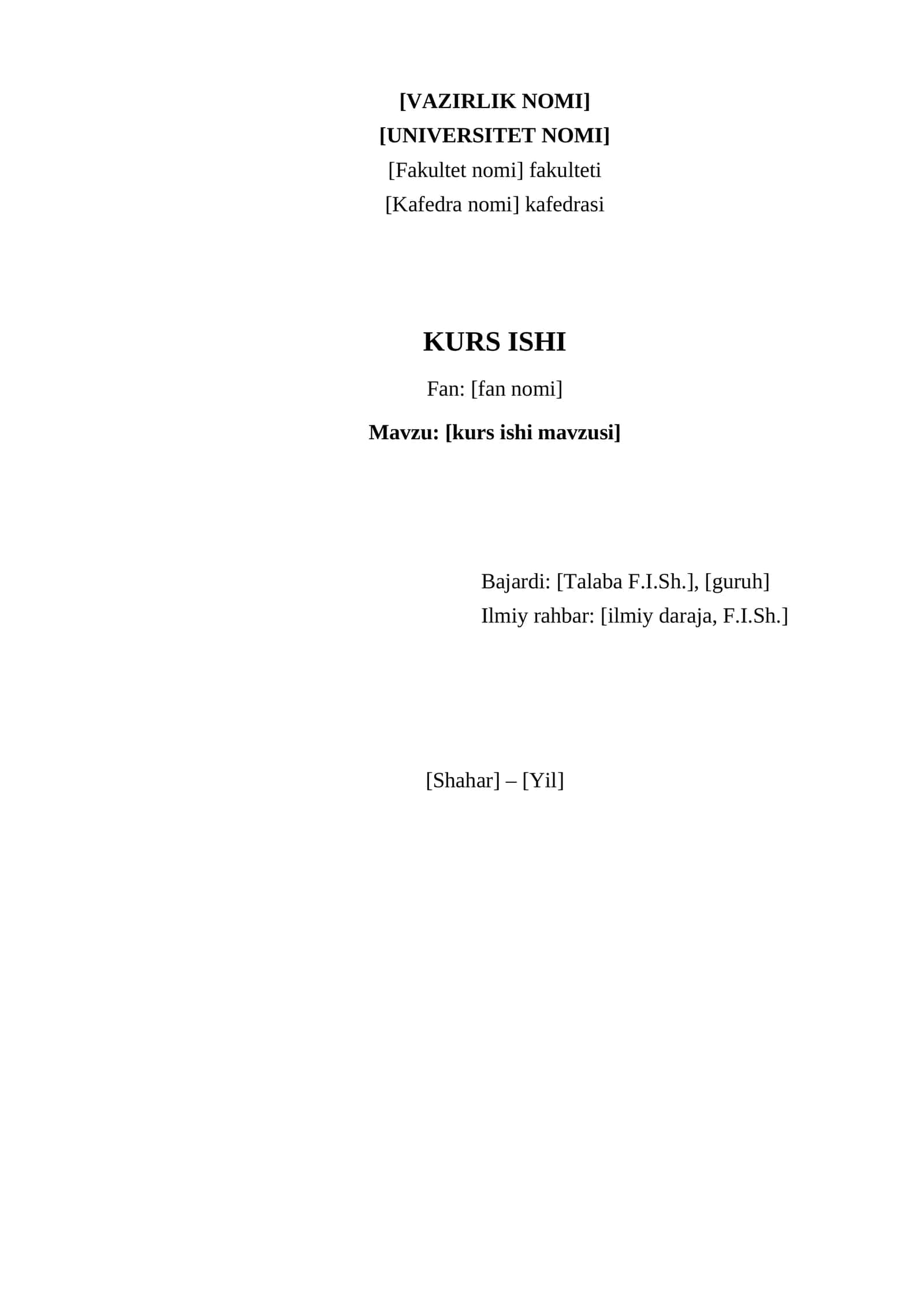 KURS ISHI 1