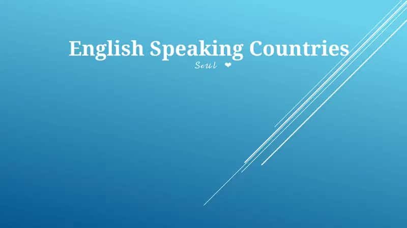 English Speaking Countries 1