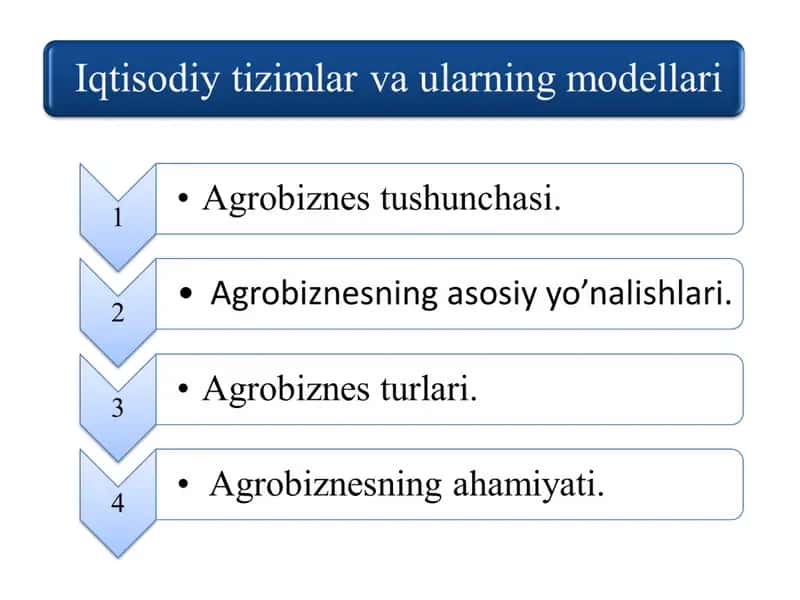 Iqtisodiy tizimlar va ularning modellari 1