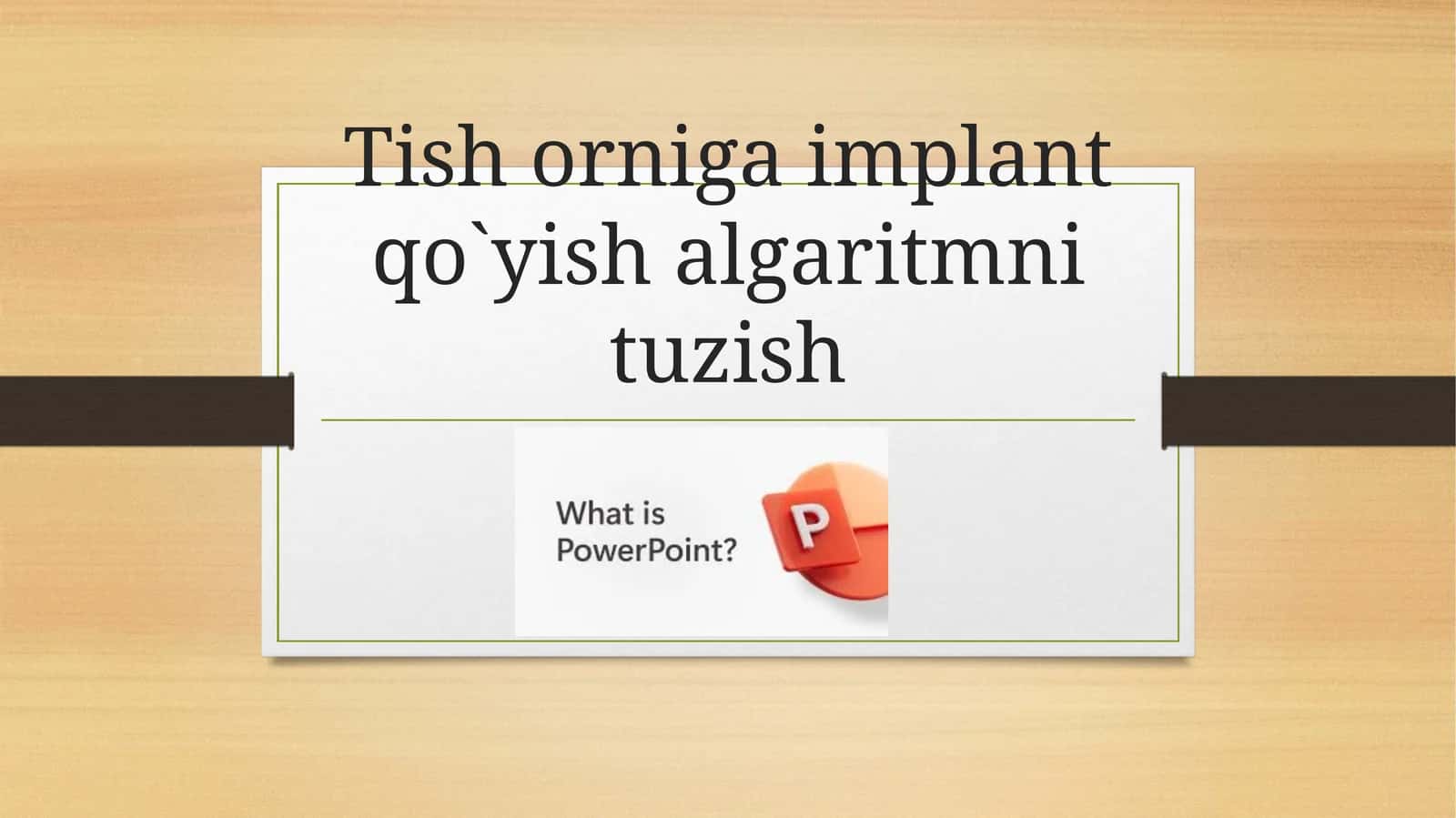 Tishorni gaimplant qo`yish algoritmi 1