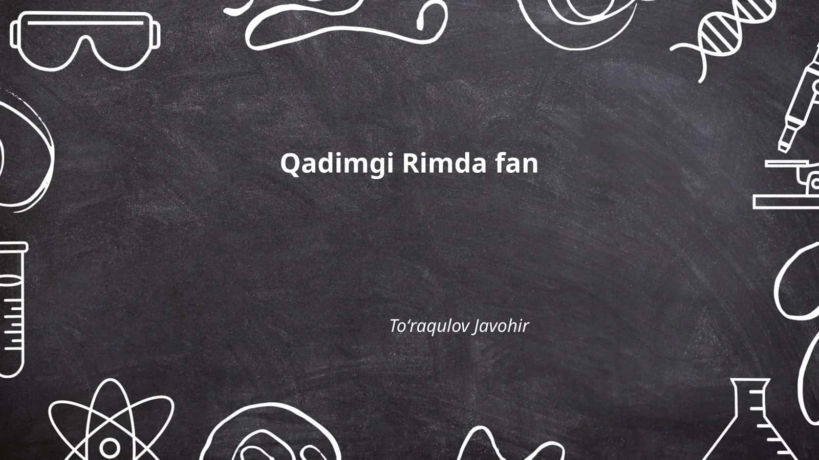Qadimgi Rimda fan 1