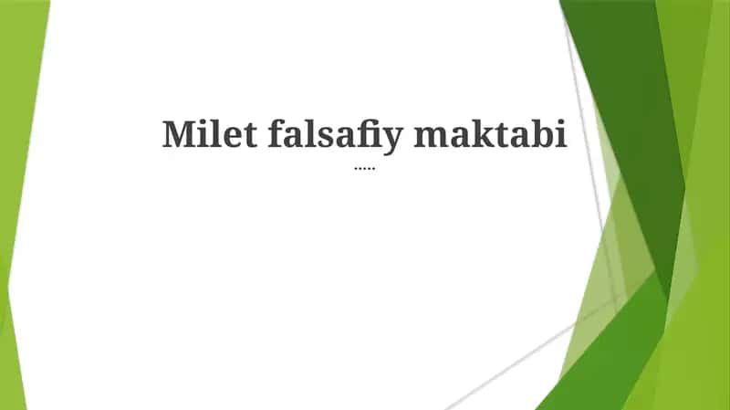 Milet falsafiy maktabi 1