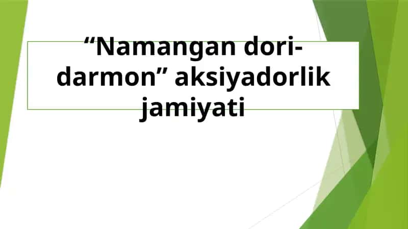 Namangandori-darmon aksiyadorlik jamiyati 1