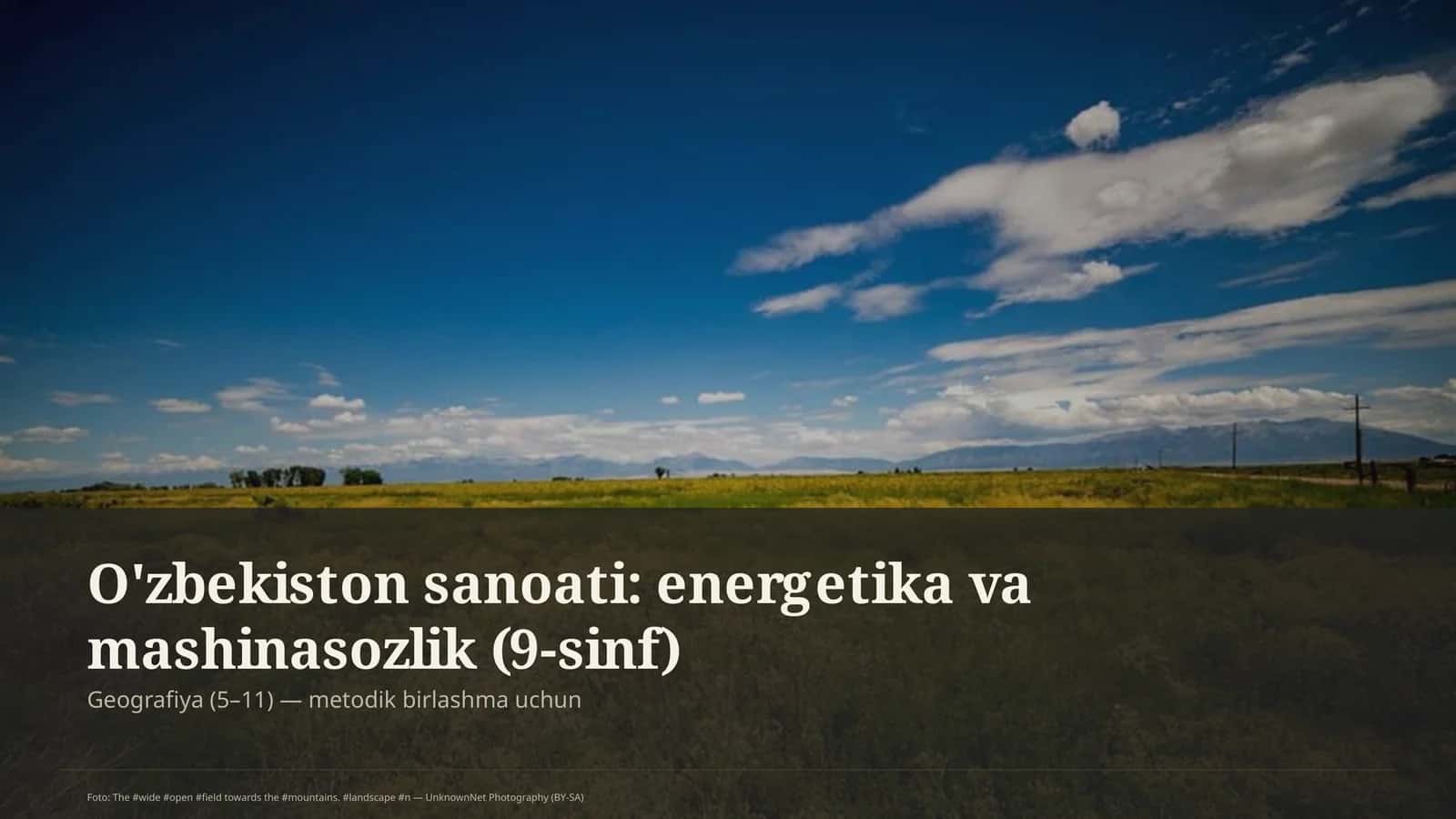 Geografiya (5–11) — metodik birlashma uchun 1