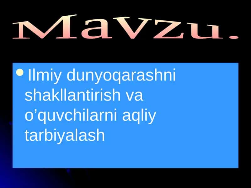 Dunyoqarash 1