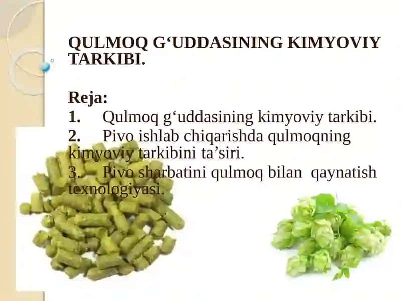 Qulmoqg‘uddasining kimyoviy tarkibi