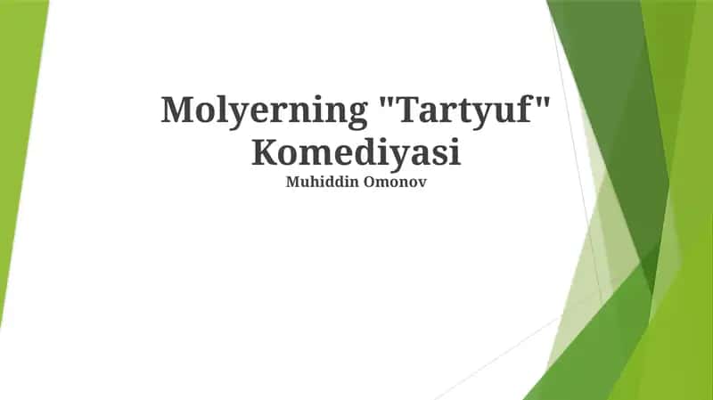 Molyerning "Tartyuf" Komediyasi 1