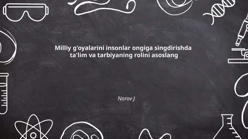 Milliy g'oyalarini insonlar ongiga singdirishda ta'lim va tarbiyaning rolini asoslang 1