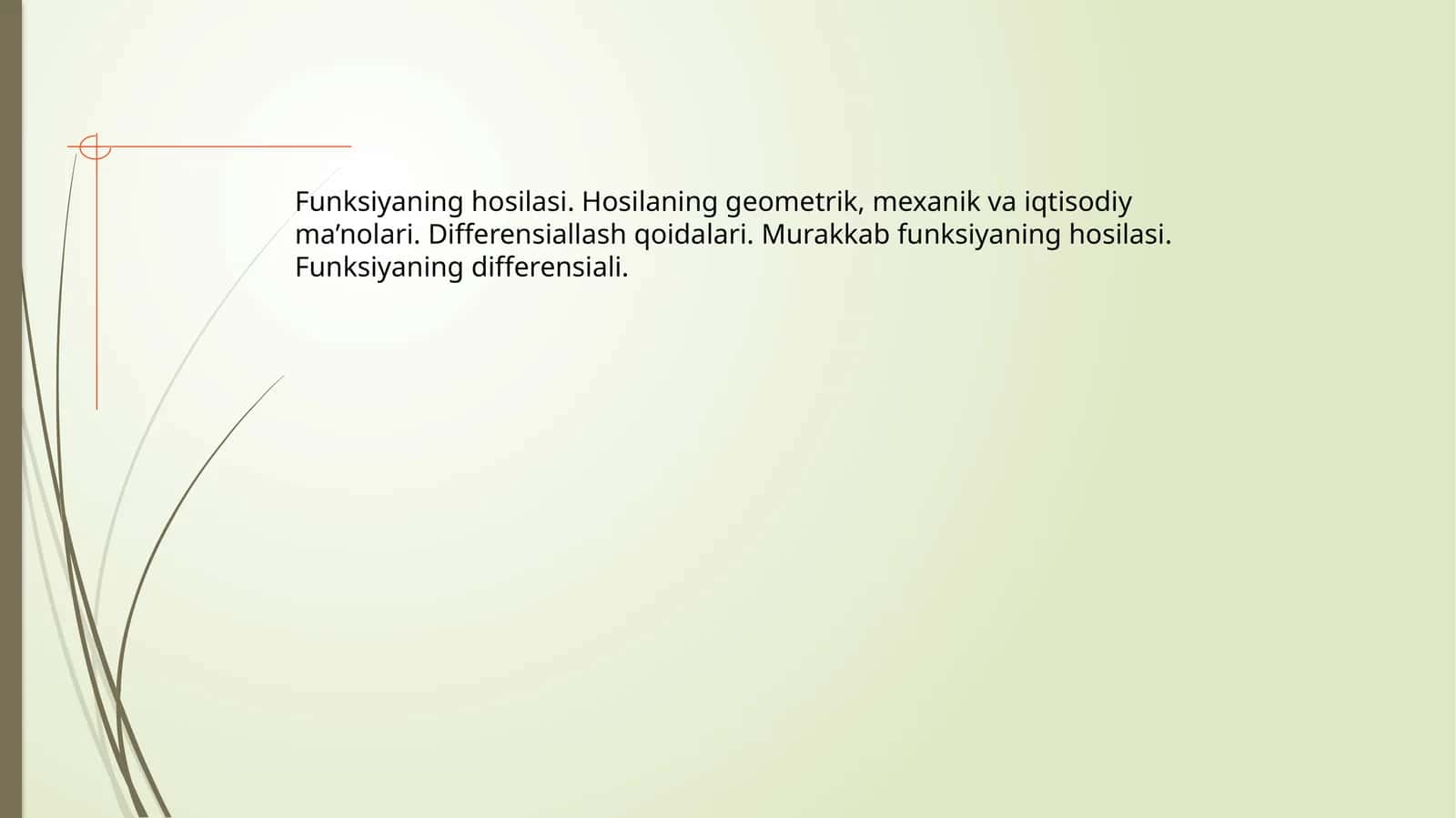 Funksiyaning hosilasi 1