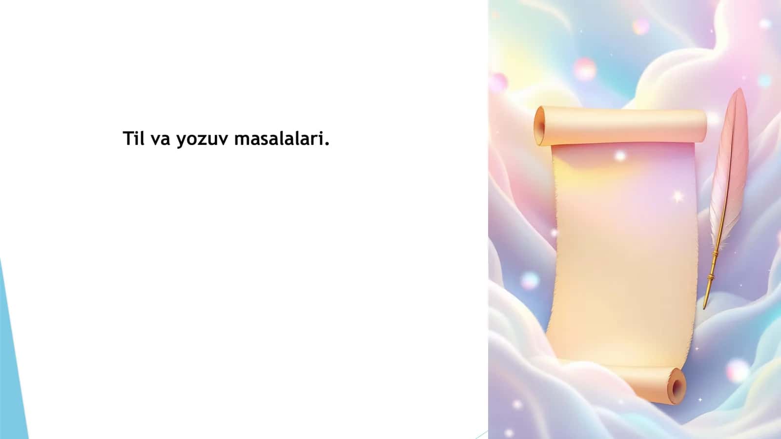 Til va yozuv masalalari 1