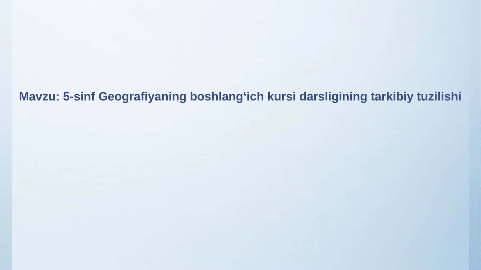 5-sinf Geografiya darslik 1