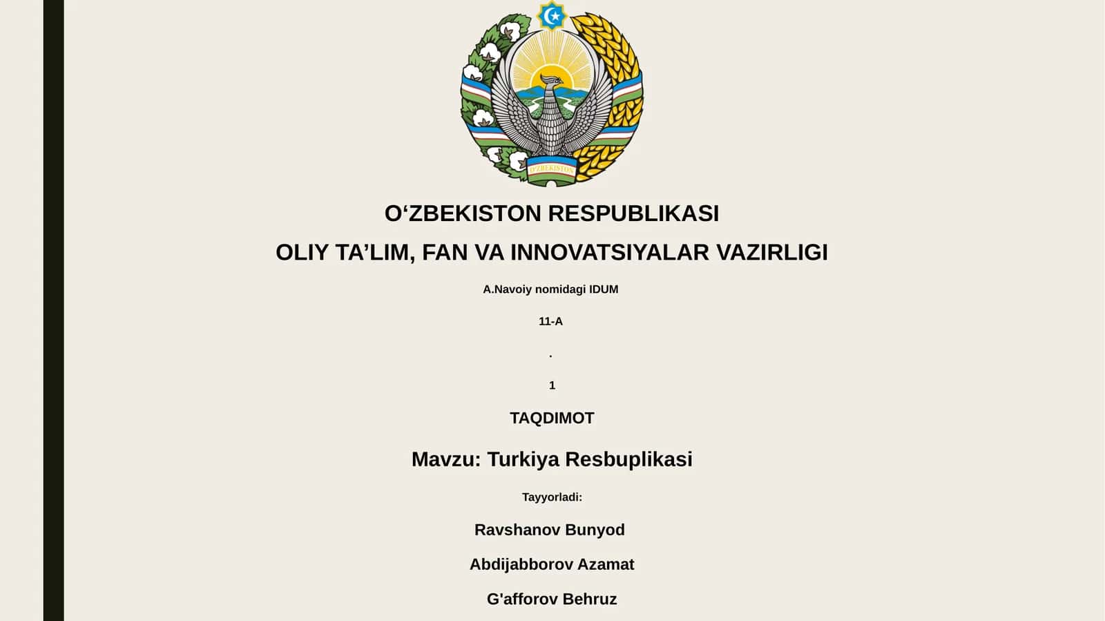 Turkiya Respublikasi 1