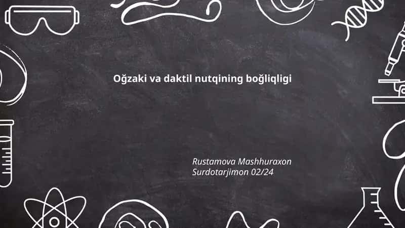 Og'zaki va daktil nutqining bo'g'liqligi 1