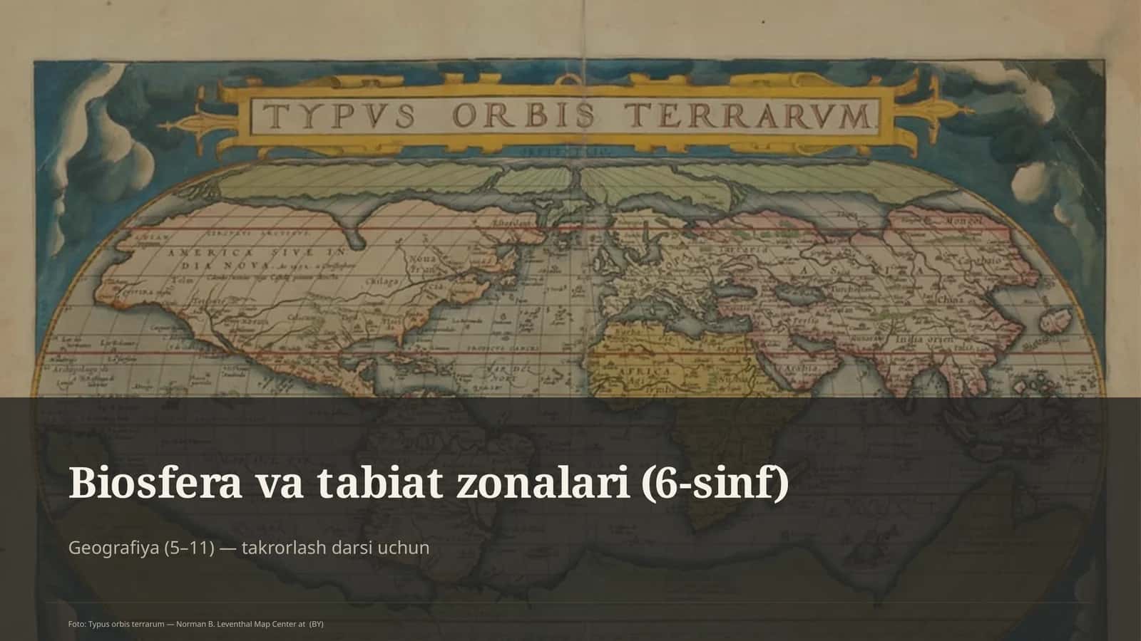 Biosfera va tabiat zonalari (6-sinf) 1
