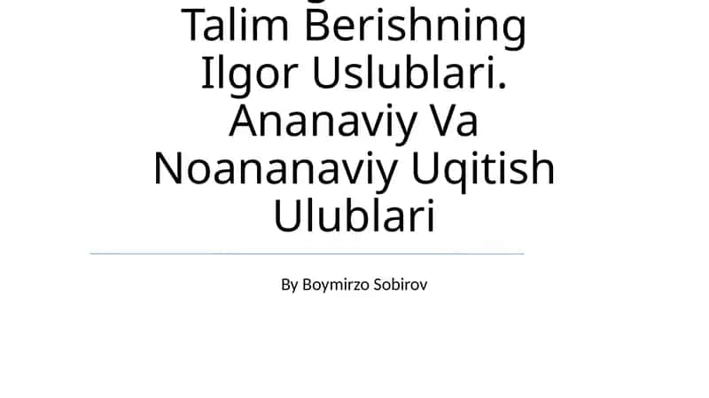 Konstruktiv usullar 1