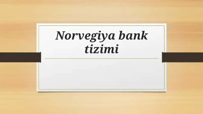 Norvegiya bank tizimi 1