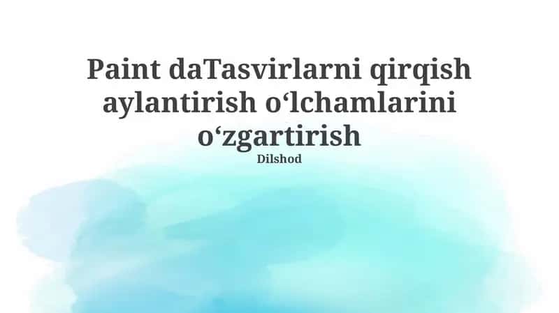 Aylantirish vositalari 1