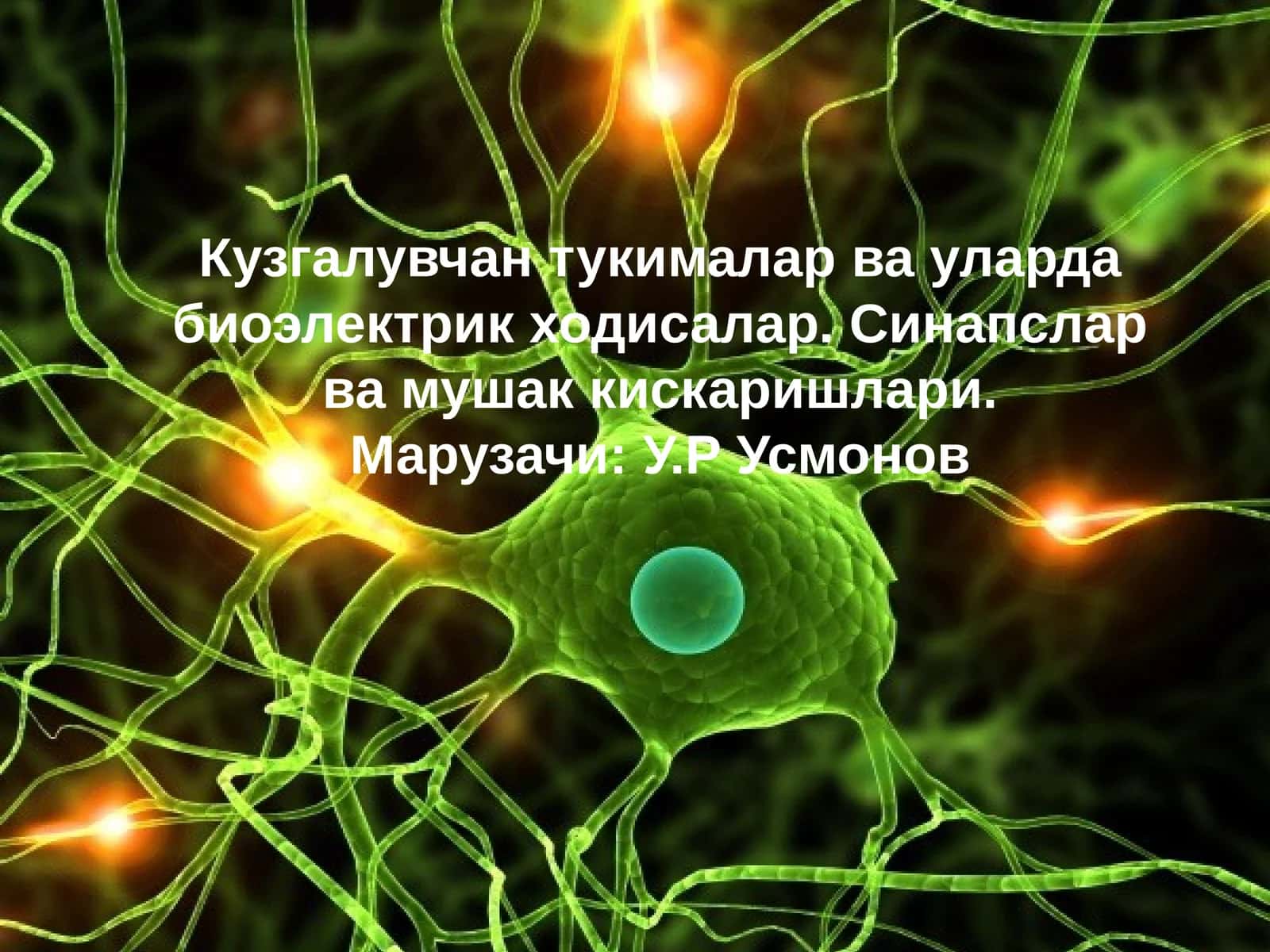 Кузгалувчан тукималар ва уларда биоэлектрик ходисалар 1