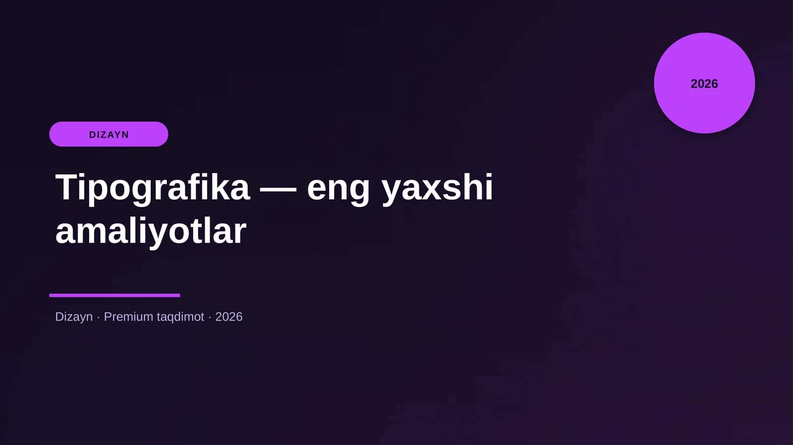 Tipografika — eng yaxshi amaliyotlar 1