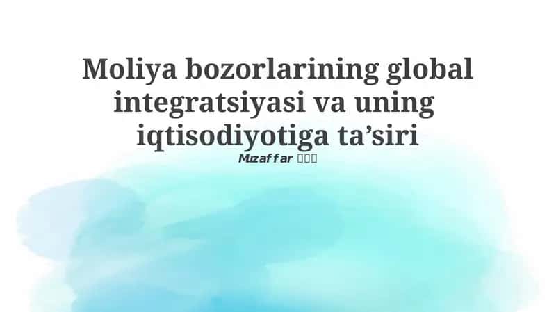 Xatarlar va Imkoniyatlar 1