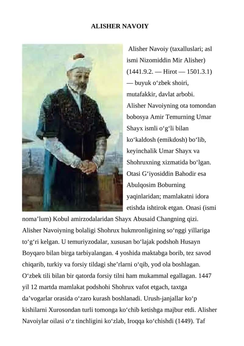 ALISHER NAVOIY 1