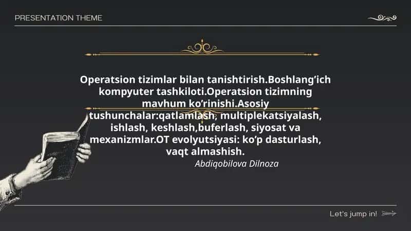 Operatsion tizimlar bilan tanishtirish 1