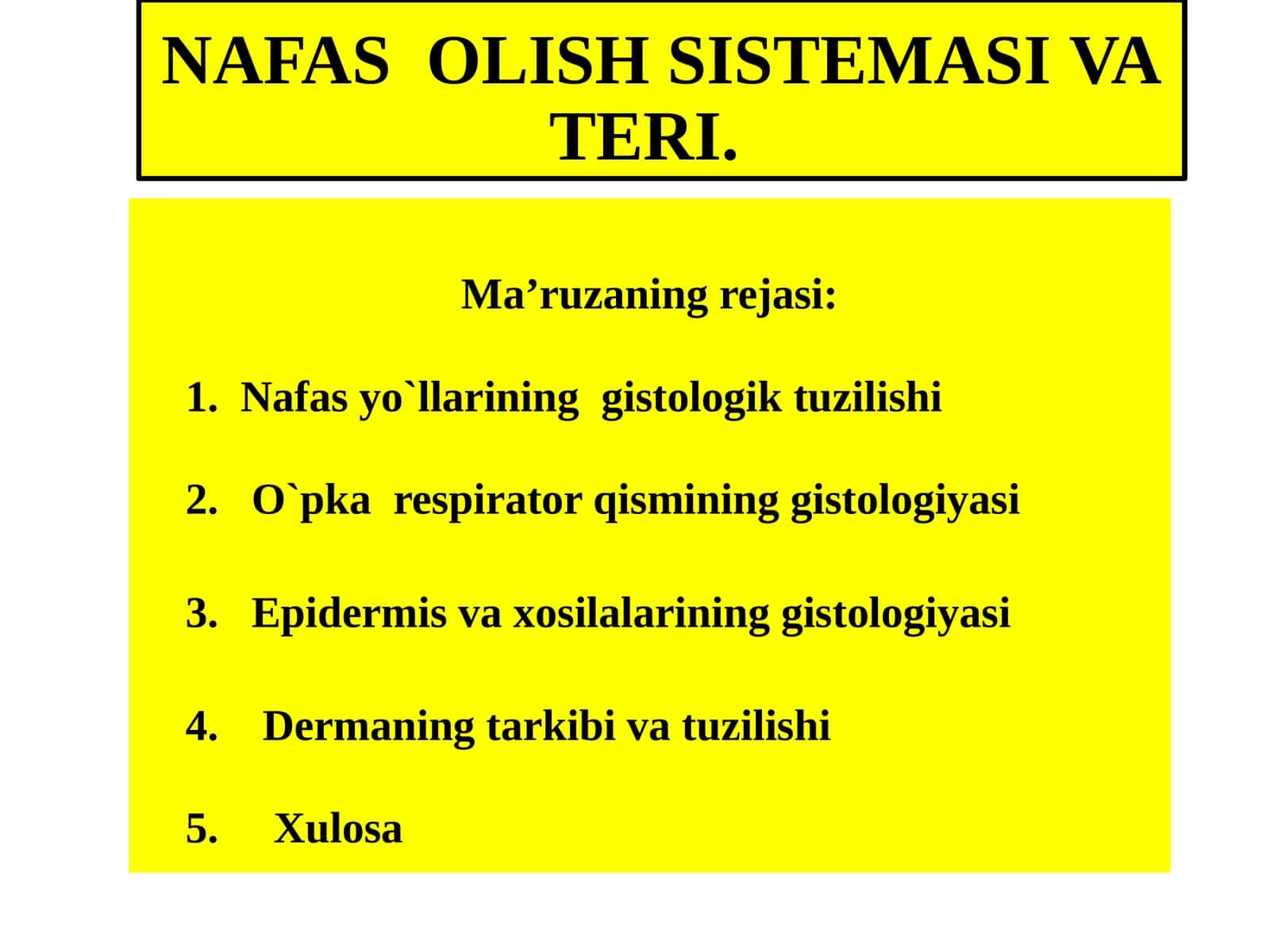 NAFAS OLISH SISTEMASI VA ТERI 1