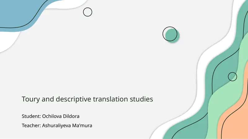 Descriptive Translation Studies 1