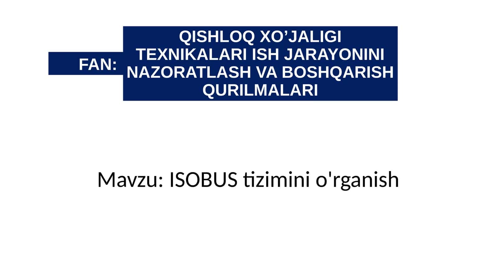 ISOBUStiziminio'rganish 1