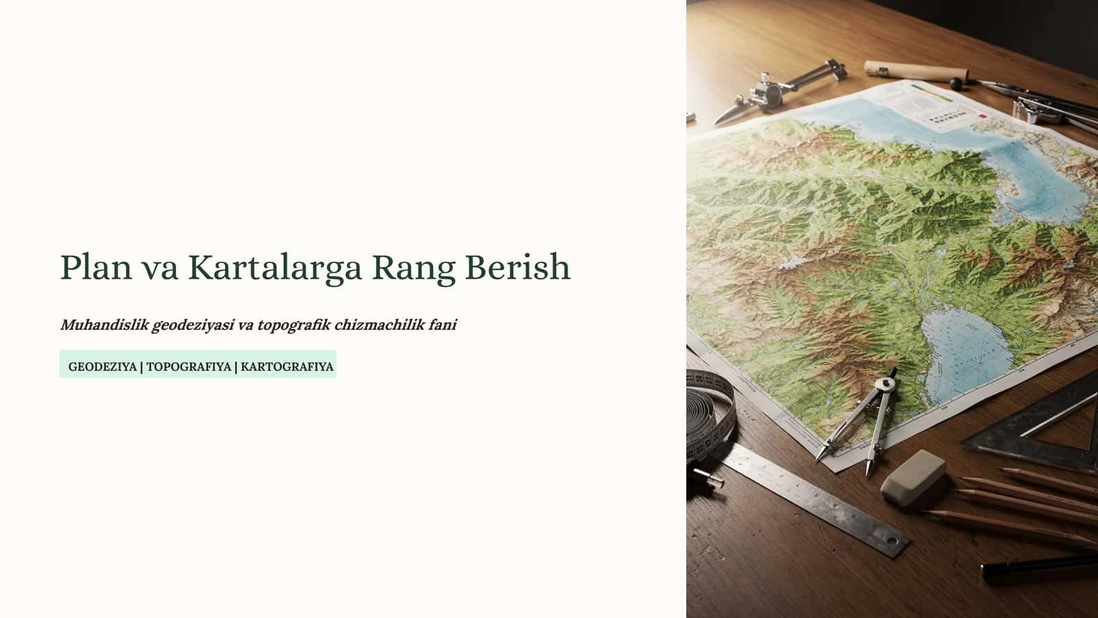 Plan va Kartalarga Rang Berish 1