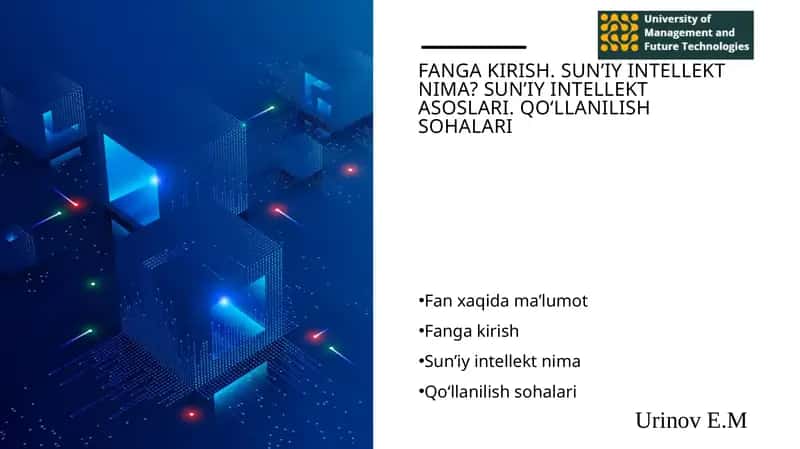 Sun'iy intellekt asoslari 1