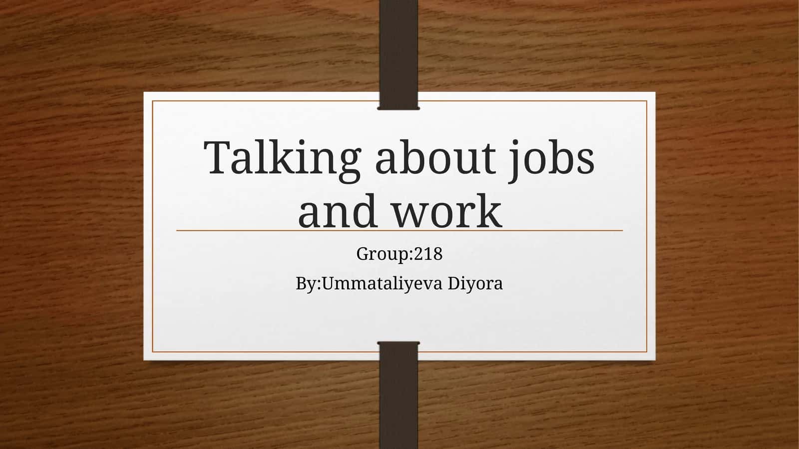 Jobs and Professions 1
