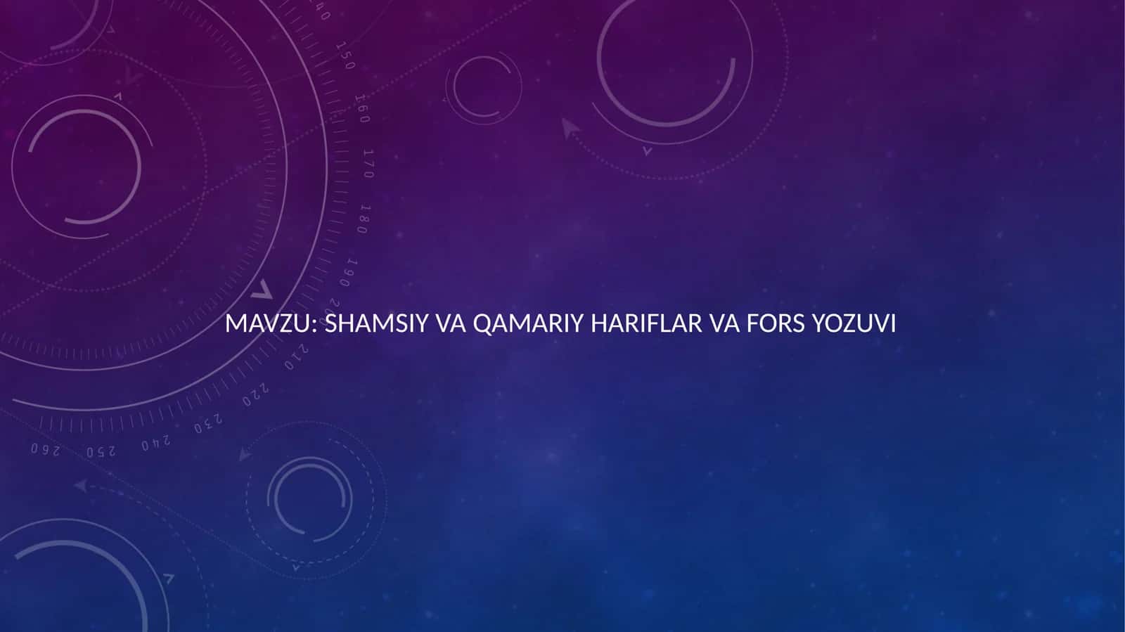 shamsiy va qamariy hariflar va fors yozuvi 1