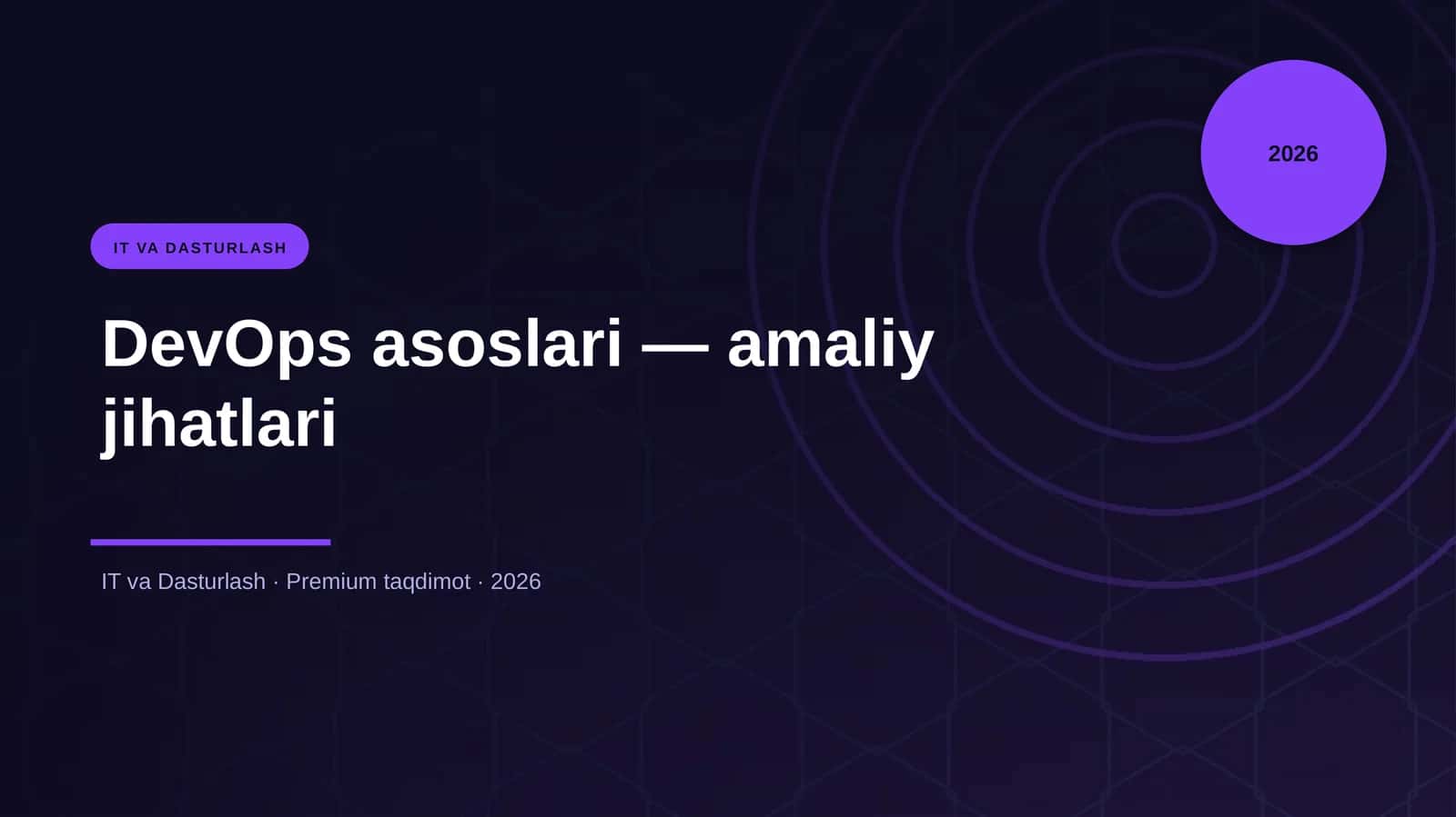 DevOps asoslari — amaliy jihatlari 1