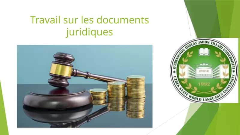 Travail sur les documents juridiques 1