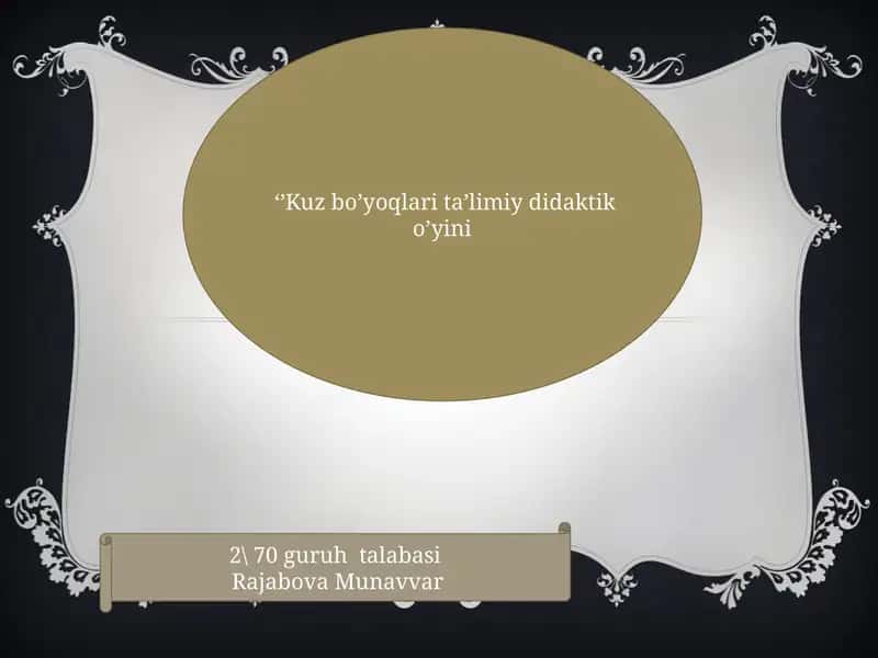 Kuz bo’yoqlari ta’limiy didaktik o’yini 1