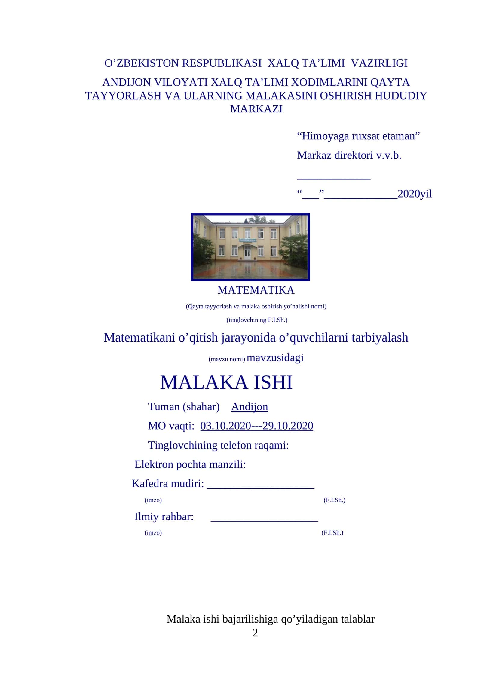 DEKART KOORDINATALAR SISTEMASINI O'RGATISH USULLARI 1