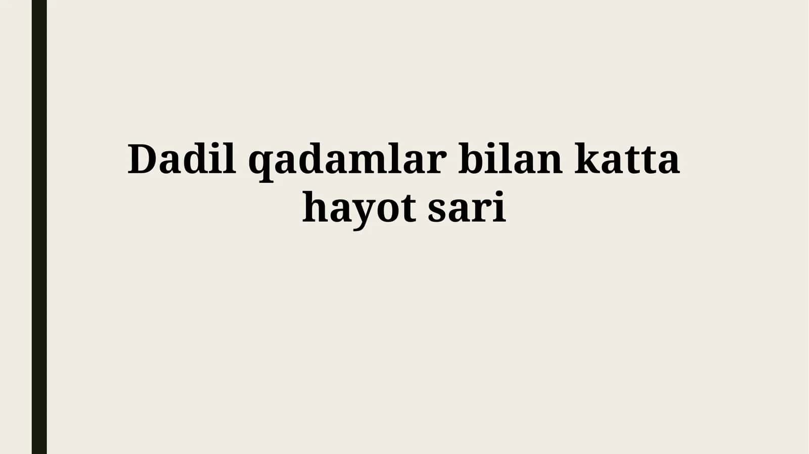 Kichik Qadamlar - Katta Imkoniyatlar 1