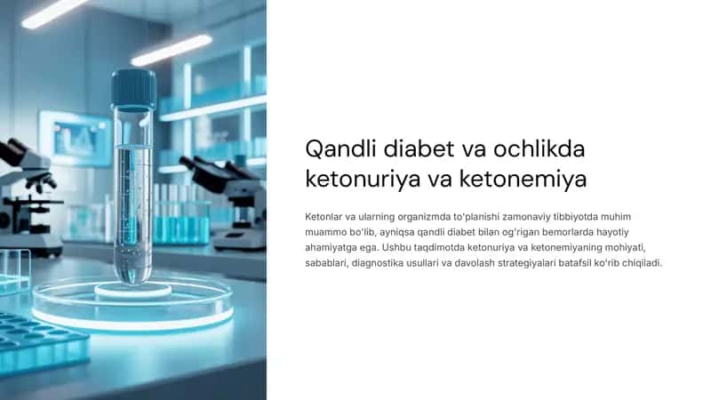Qandli diabet va ochlik ketanuriyasi 1