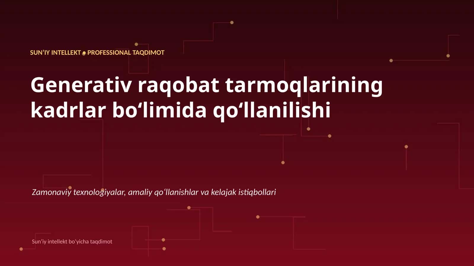 Sunʼiy Intellekt • Professional Taqdimot 1