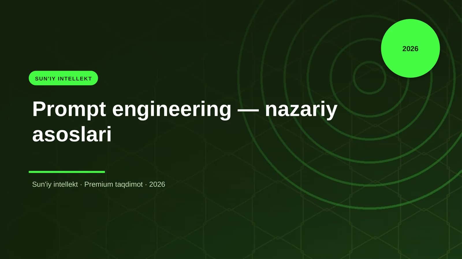 Prompt engineering — nazariy asoslari 1