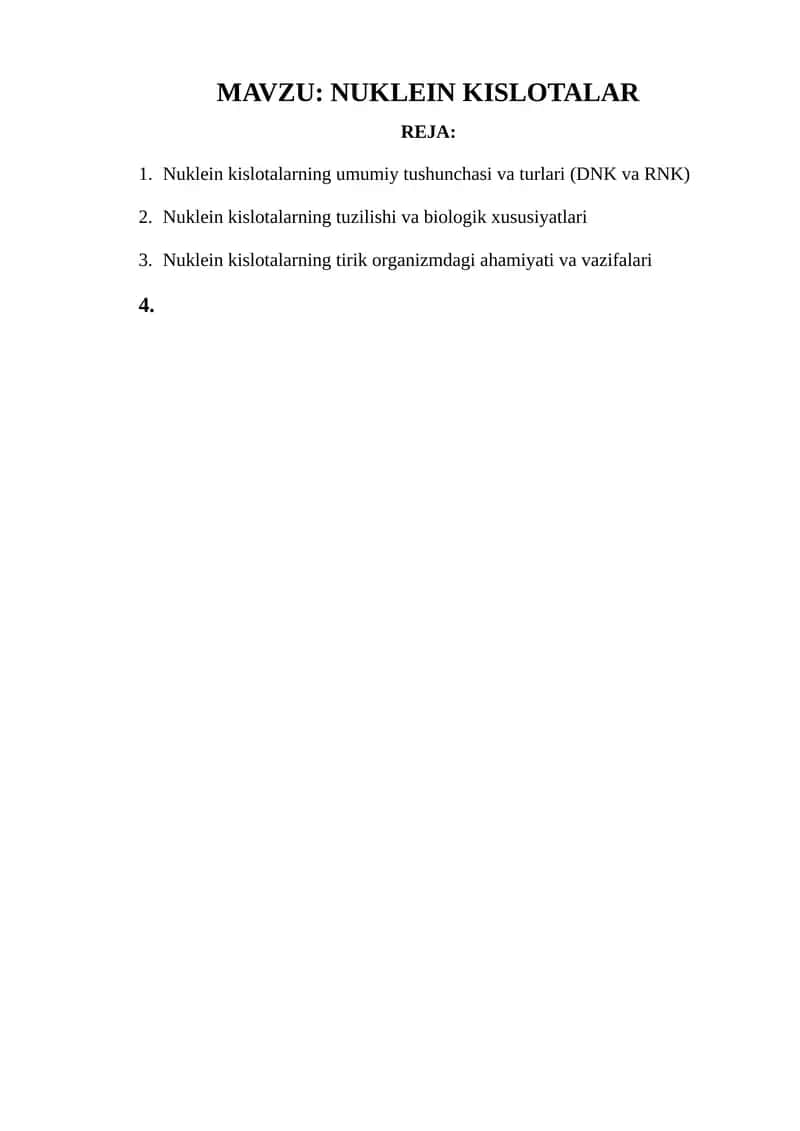 NUKLEIN KISLOTALAR 1