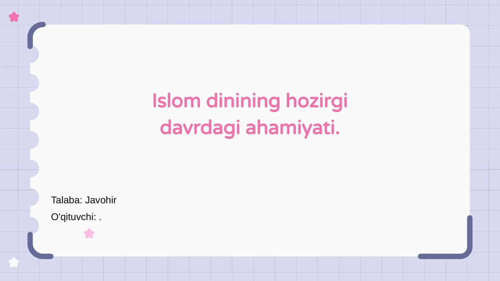 Islom dinining zamonaviy ahamiyati 1