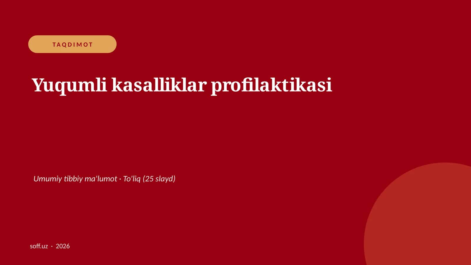 Yuqumli kasalliklar profilaktikasi 1
