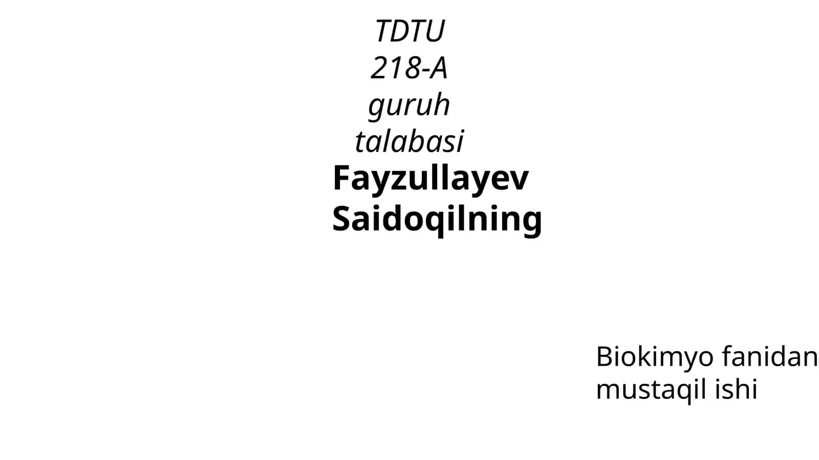 TDTU 218-A guruh talabasi 1
