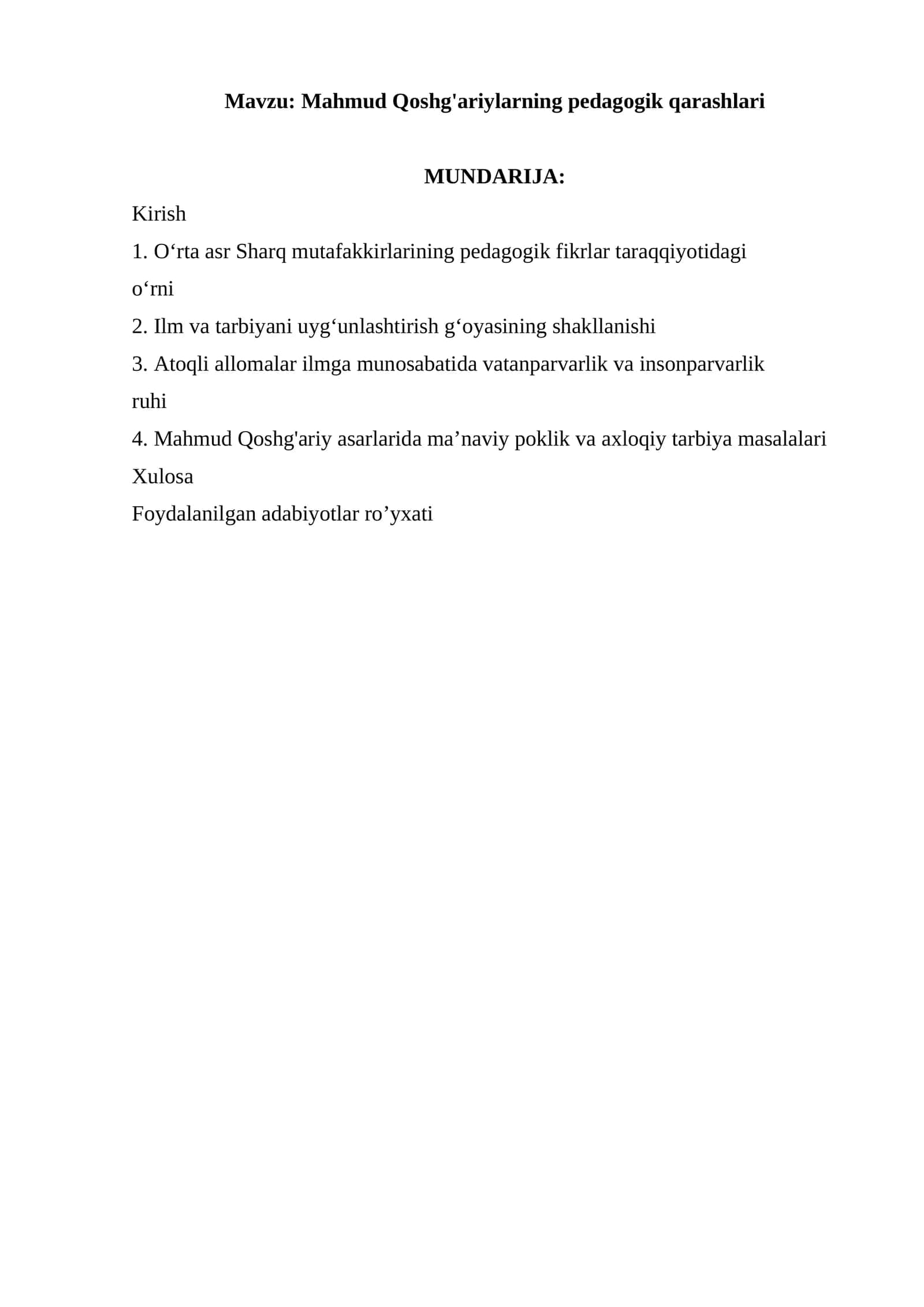 Mahmud Qoshg'ariylarning pedagogik qarashlari 1